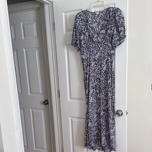 a new day Navy and White Floral Maxi Dress